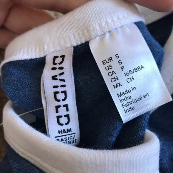 H&M blue baseball tee NWT - Picture 3 of 3